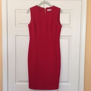Calvin Klein Red fitted dress